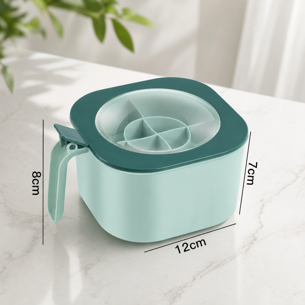 Multi Compartment Seasoning Box Kitchen Salt Spice Container