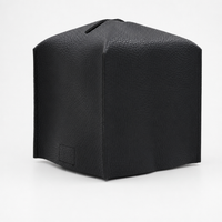 Square PU Leather Tissue Box Home Table Napkin Holder