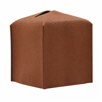 Square PU Leather Tissue Box Home Table Napkin Holder