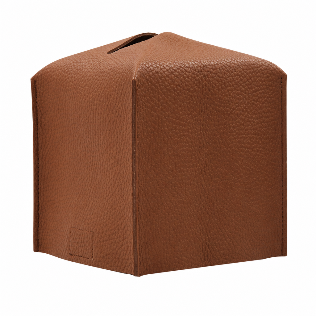 Square PU Leather Tissue Box Home Table Napkin Holder