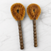 Chicken Wing Wood Pot Brush Natural Palm Bristle Kitchen Scrubbing Brush