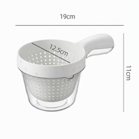 Handheld Double Layer Fruit Colander Thickened Plastic Drain Basket