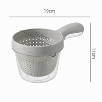 Handheld Double Layer Fruit Colander Thickened Plastic Drain Basket
