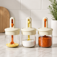 Glass Adjustable Seasoning Jar Kitchen Salt Spice Container