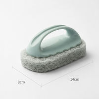 Kitchen Sponge Scrubber with Handle Dishwashing Cleaning Brush