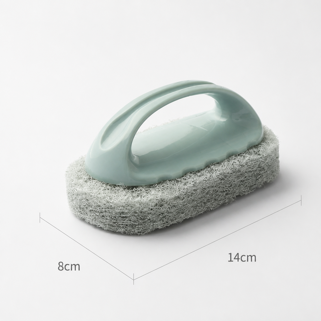 Kitchen Sponge Scrubber with Handle Dishwashing Cleaning Brush