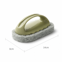 Kitchen Sponge Scrubber with Handle Dishwashing Cleaning Brush