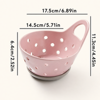 Ceramic Colander Bowl Fruit Basket Multifunctional Drainage Serving Bowl