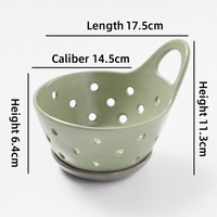 Ceramic Colander Bowl Fruit Basket Multifunctional Drainage Serving Bowl