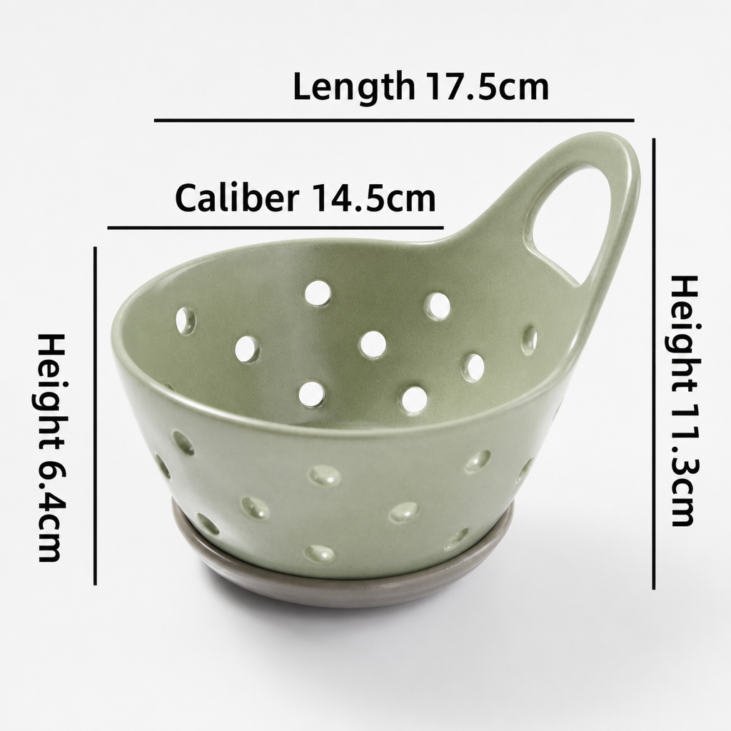 Ceramic Colander Bowl Fruit Basket Multifunctional Drainage Serving Bowl