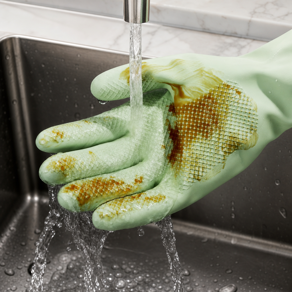 Latex Dishwashing Gloves Waterproof Reusable Kitchen Cleaning Gloves