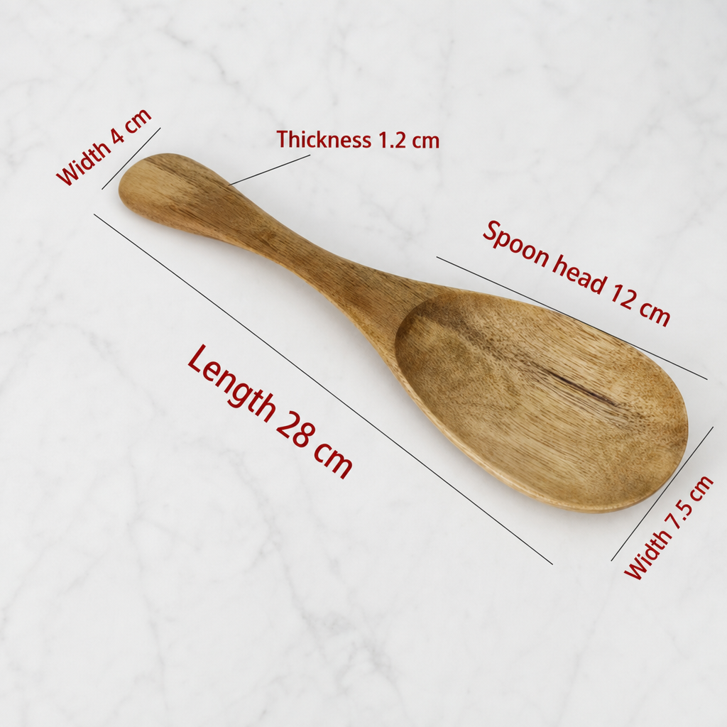 Acacia Wood Soup Ladle Long Handle Wooden Soup Spoon