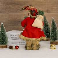 12 Inch Standing Santa Claus Christmas Decoration Polyester