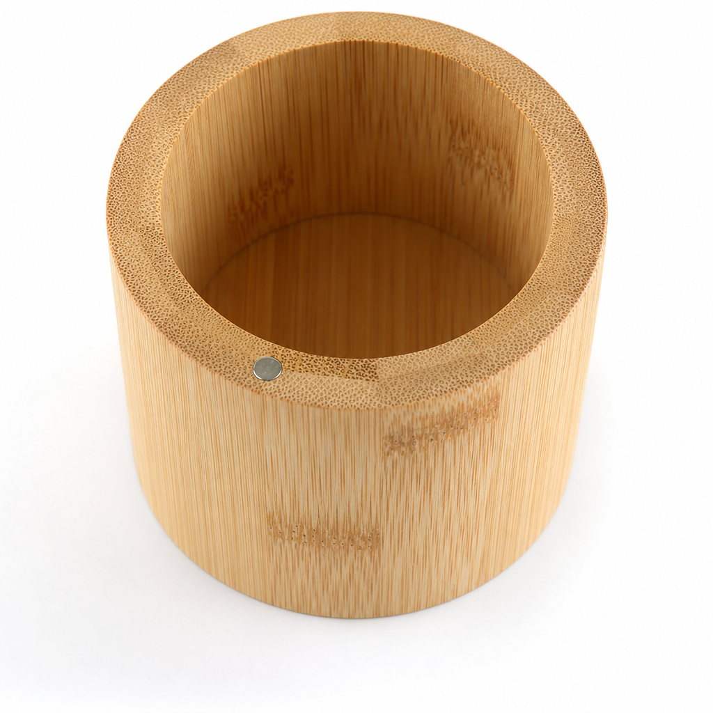 Bamboo Rotating Spice Jar Salt Pepper Seasoning Container