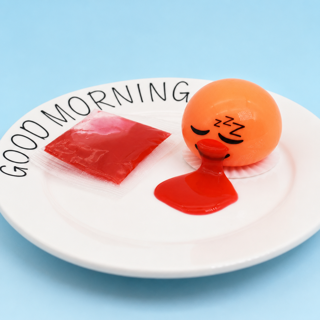 Egg Yolk Squishy Toy Slow Rebound Stress Relief Squeeze Toy