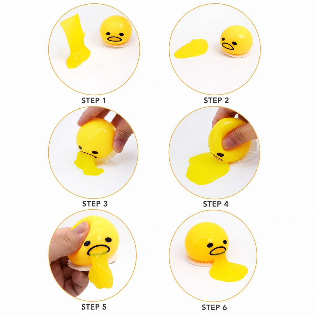 Egg Yolk Squishy Toy Slow Rebound Stress Relief Squeeze Toy