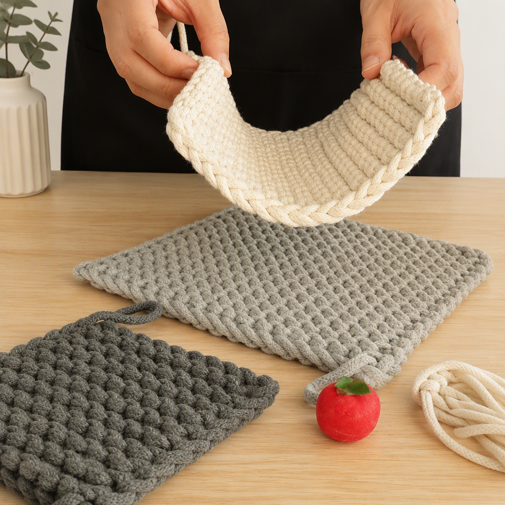 Woven Cotton Rope Coaster Heat Resistant Mat