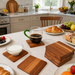 Acacia Wood Coaster Heat Resistant Mug Mat 10×10cm