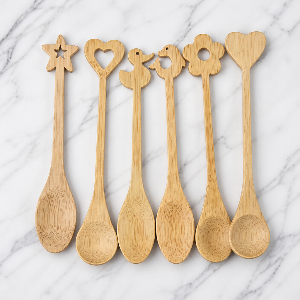 Cute Bamboo Cartoon Spoon