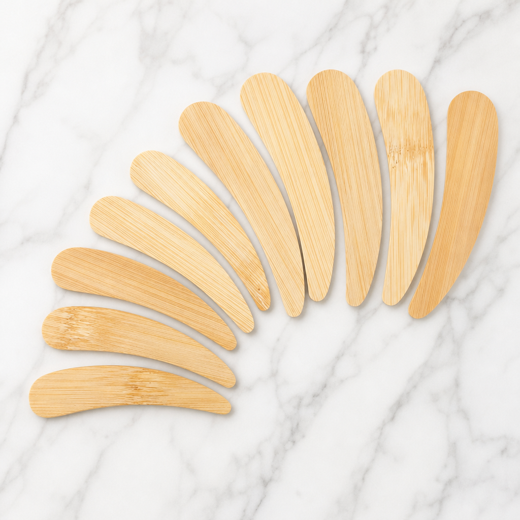Mini Bamboo Wood Face Mask Applicator Spoon