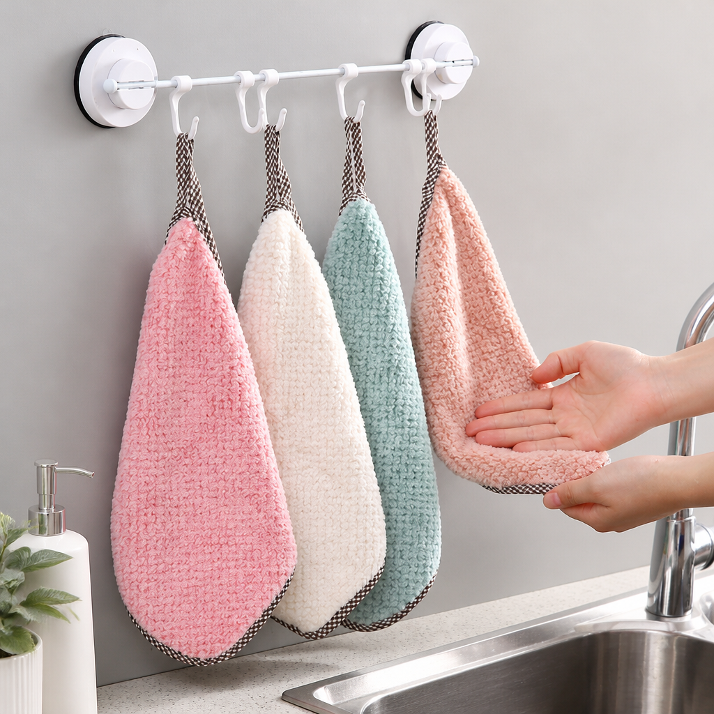 Hanging Double-Sided Cleaning Cloth Pineapple Texture Kitchen