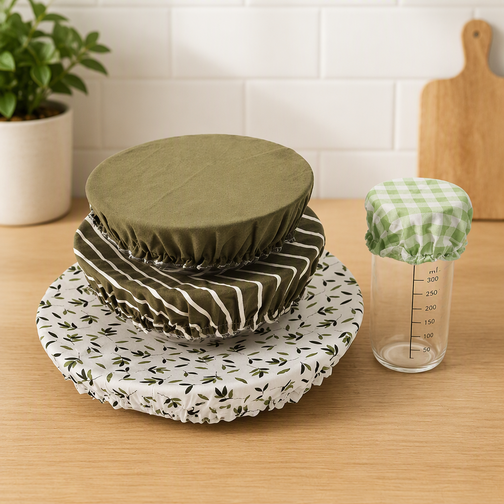 Reusable Bread Proofing Cover Set Cotton Bowl Covers Dustproof Food Cover