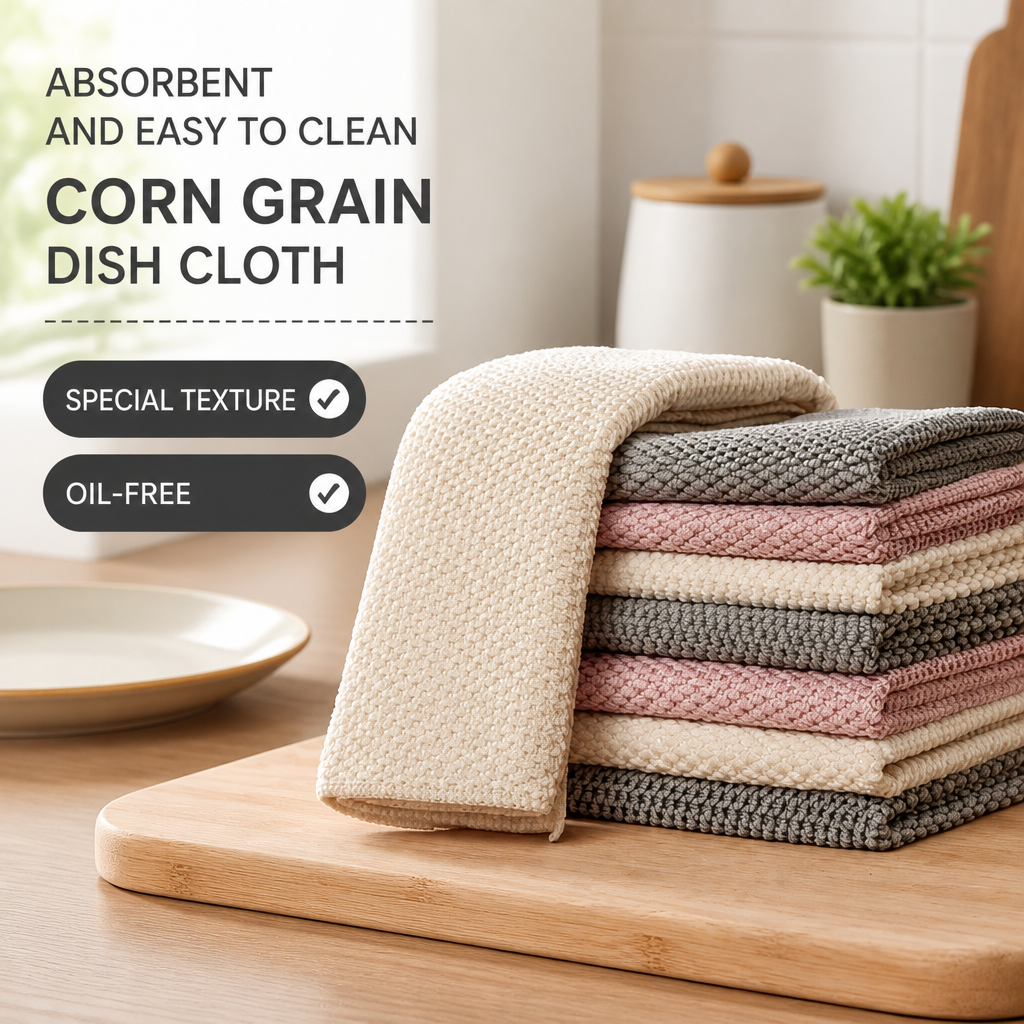 Corn Fiber Cleaning Cloth with Lanyard style
