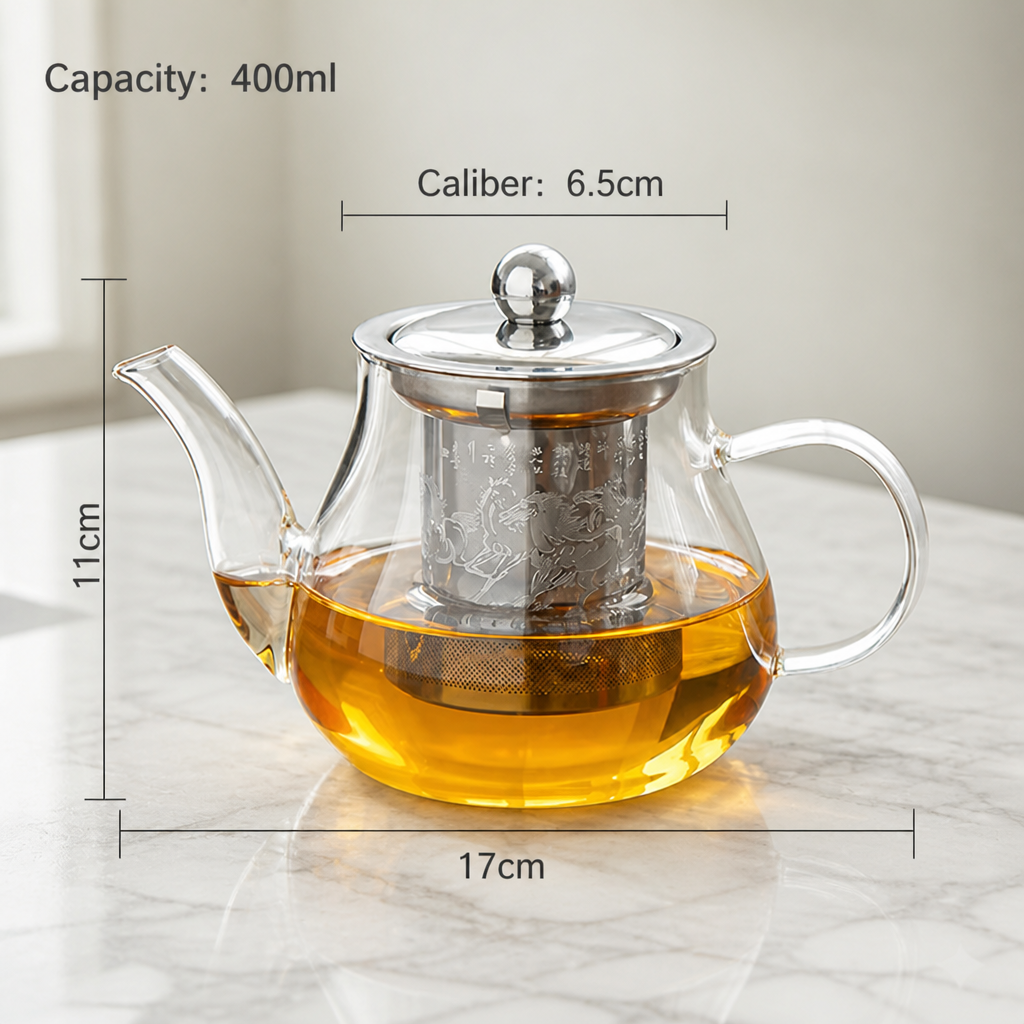 High Temperature Resistant Glass Teapot