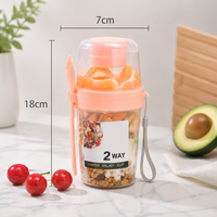 Portable Fruit & Vegetable Yogurt Cup with Fork Lid