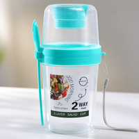 Portable Fruit & Vegetable Yogurt Cup with Fork Lid