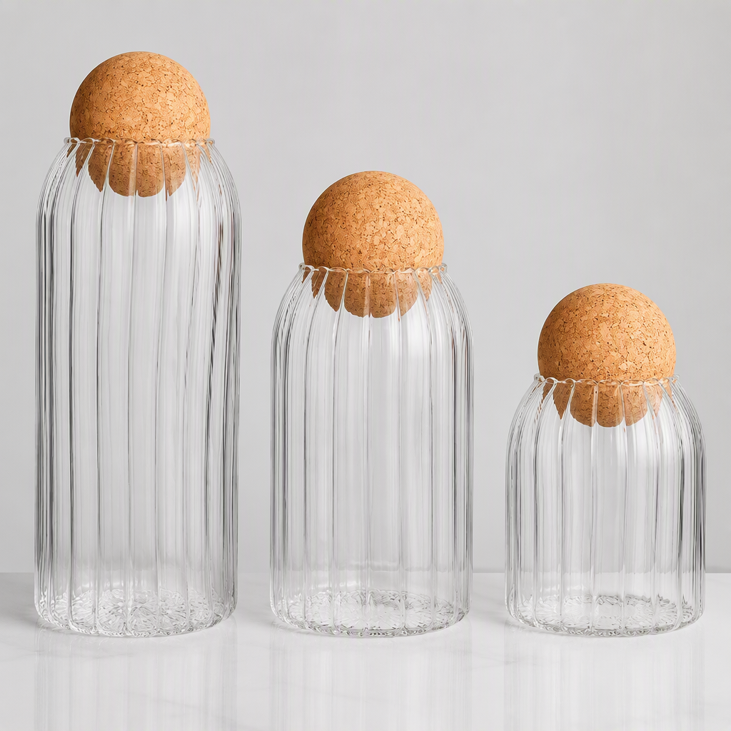 Transparent Glass Storage Jar