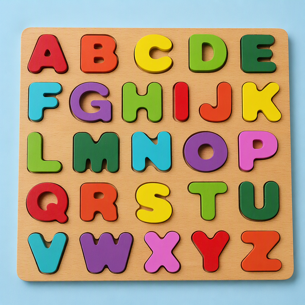 Wooden Uppercase and Lowercase Letter Board Game