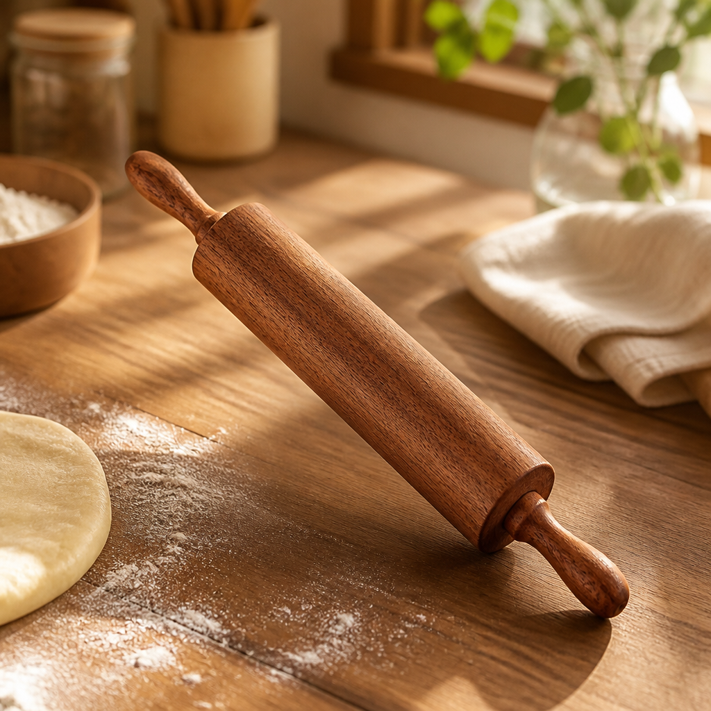 Black Sandalwood Rolling Pin, Solid Wood Rolling Dough Roller