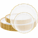 Clear Plastic Plates with Gold Trim