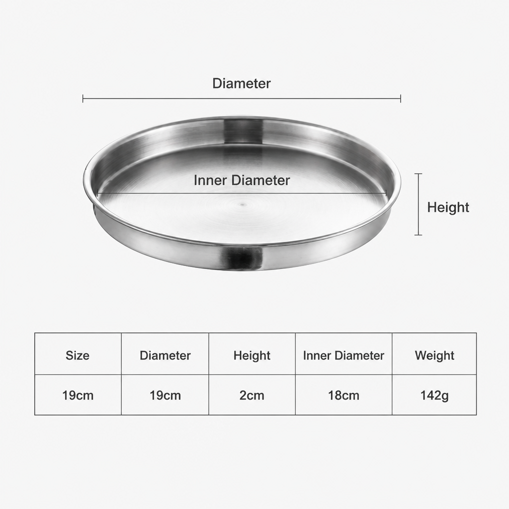 Stainless Steel Round Serving Tray