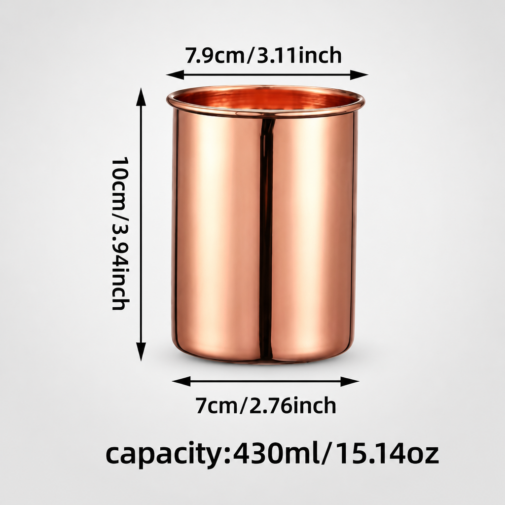 304 Stainless Steel Copper Plated Moscow Mule Mug