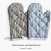 Canvas Heat Resistant Oven Mitt, Fresh Style Microwave Glove
