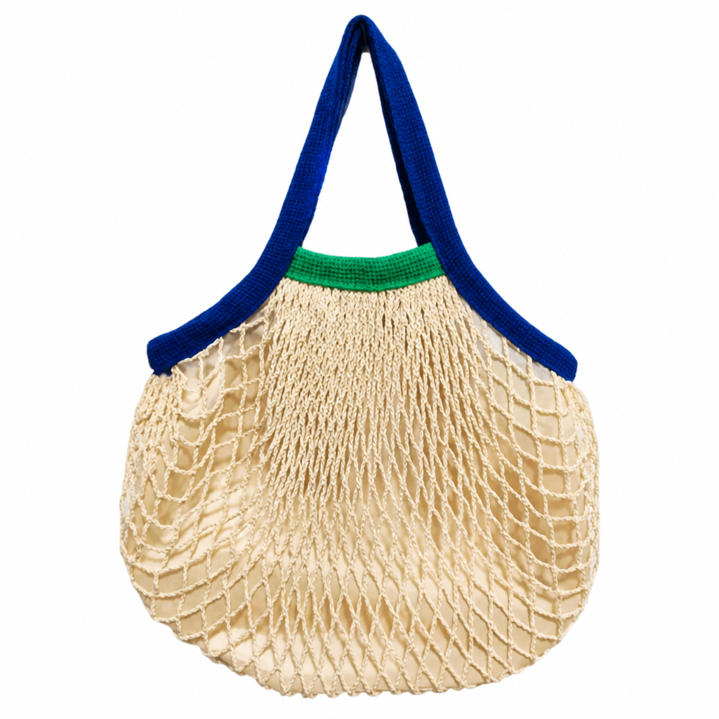 Cotton Woven Mesh Shopping Bag with Lining