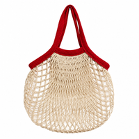 Cotton Woven Mesh Shopping Bag with Lining