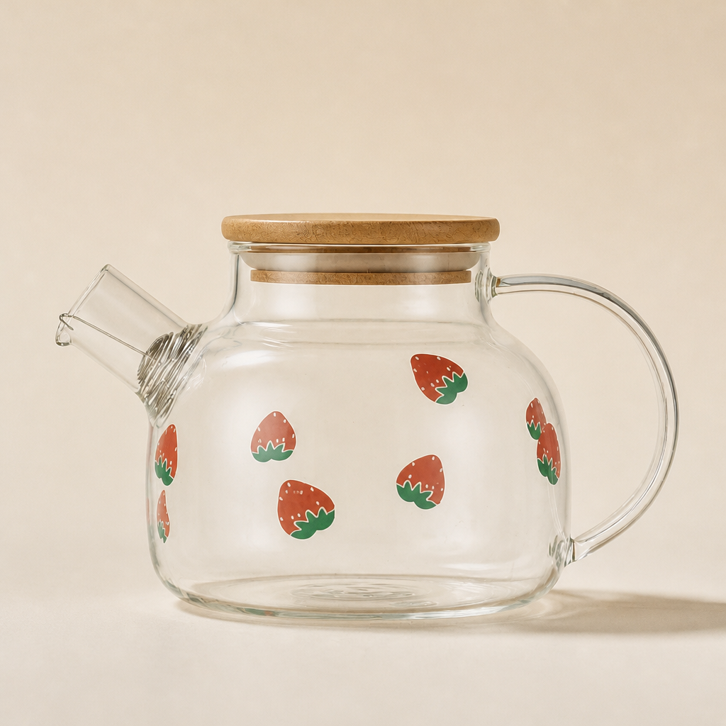 Cute Fruit Glass Cup, Creative Fruit Design Drinking Glass