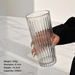 Clear Ribbed Glass Coffee Cup with Lid