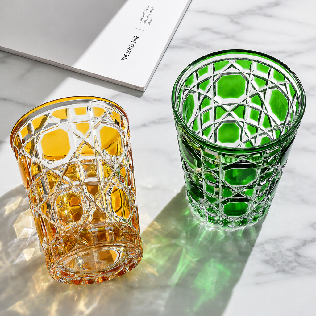 Decorative Textured Water Cup for Home
