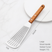 Stainless Steel Teppanyaki Spatula with Wooden Handle Slotted Griddle Turner