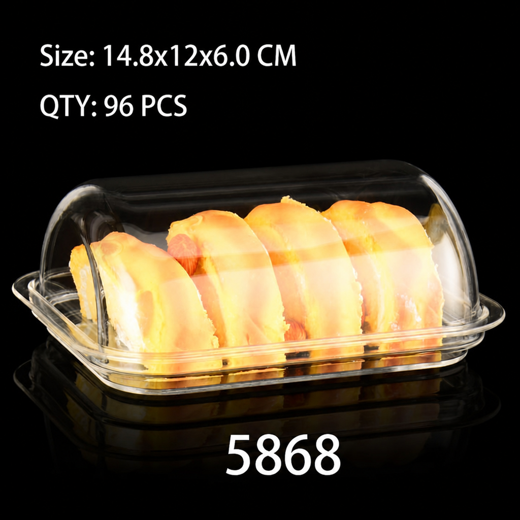 Clear Acrylic Arched Dome Cake Display Box Rectangular Pastry Cover