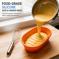 Silicone Bread Proofing Basket Oval Dough Rising Bowl Reusable Baking Basket