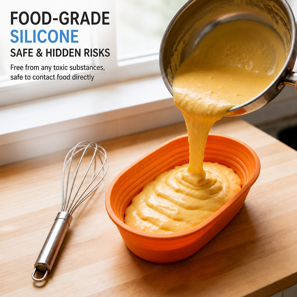 Silicone Bread Proofing Basket Oval Dough Rising Bowl Reusable Baking Basket
