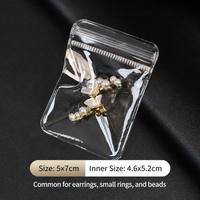 Transparent PVC Jewelry Packaging Pouch Reusable Self Sealing Storage Bag