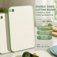 Green Thick Plastic Cutting Board Double Sided Non Slip Chopping Board