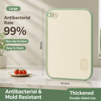 Green Thick Plastic Cutting Board Double Sided Non Slip Chopping Board