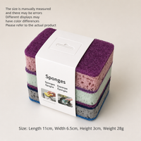 High Density Kitchen Cleaning Sponges Thick Absorbent Dishwashing Scrub Pads